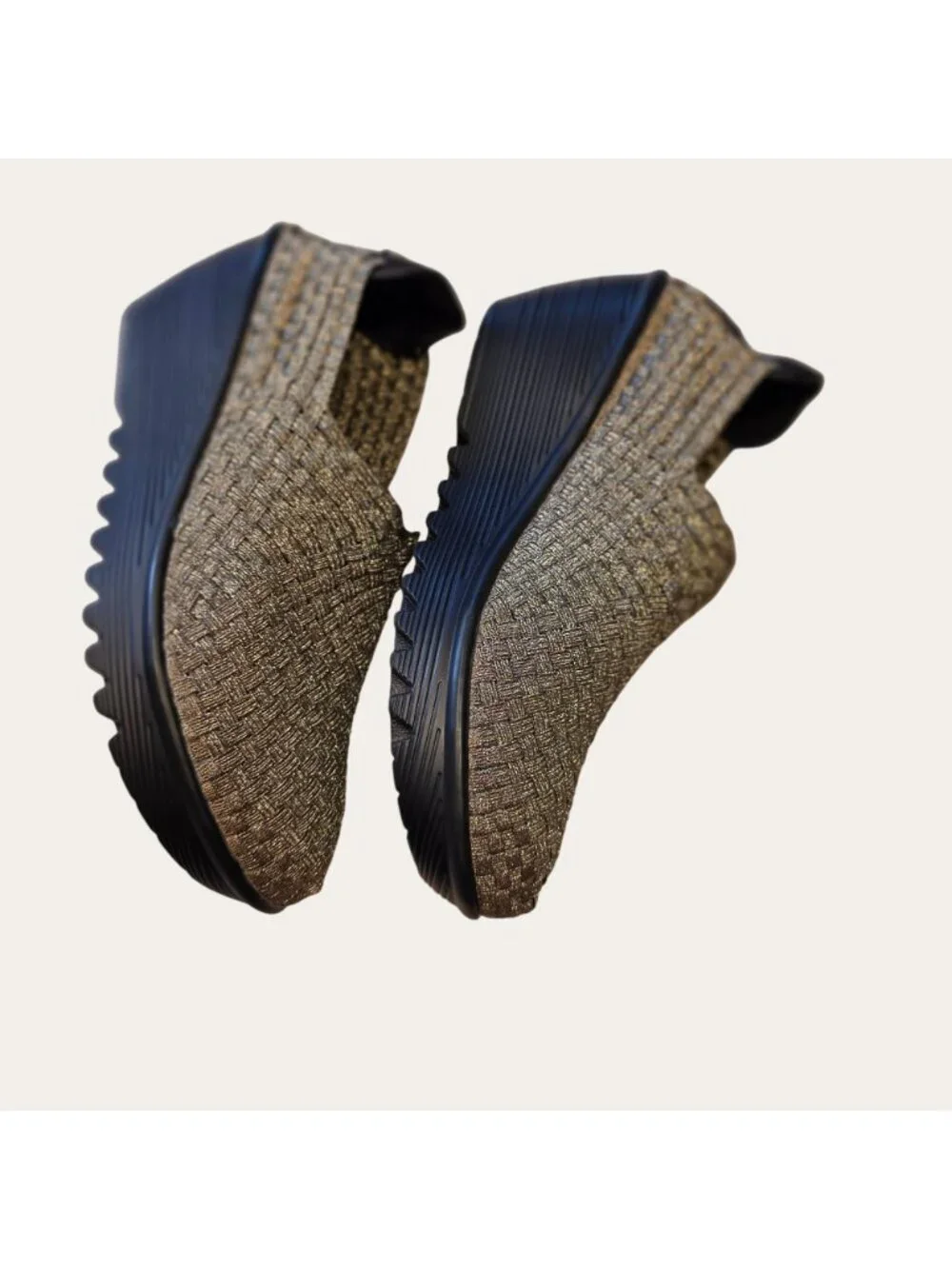 Bernie Mev Gem Bronze Women’s NIB Woven Comfort Shoes